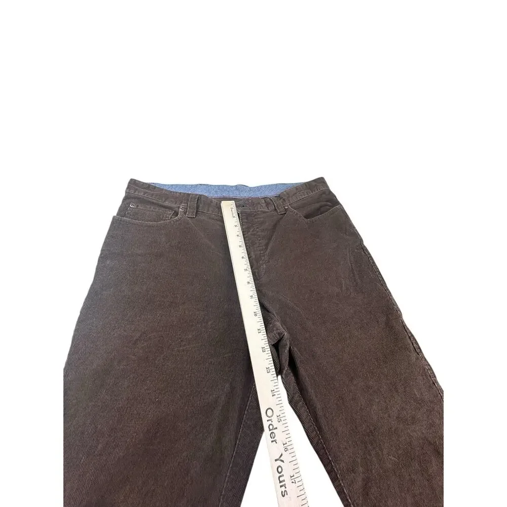 LL Bean Country Corduroy Pants Men 36x29 Stretch Brown Standard Fit Outdoor